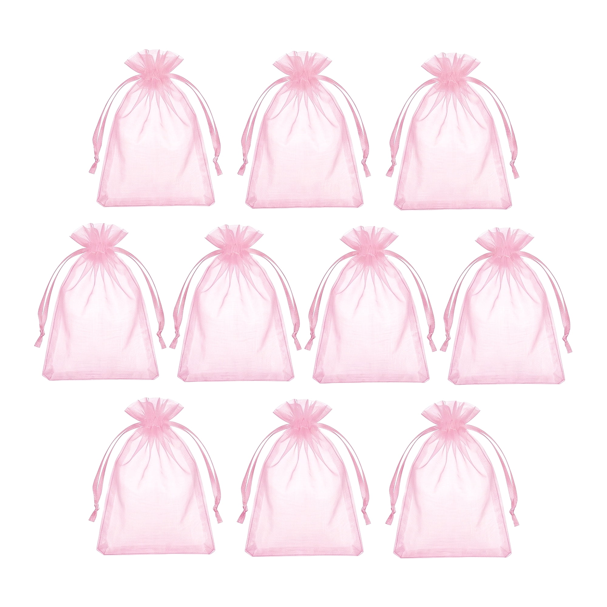 Unique Bargains Multi-Purpose Gift Bags with Handles for Events Pink 3.9" x 5.9"