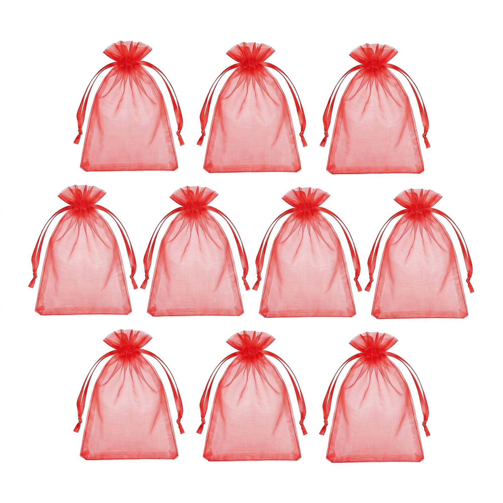 Unique Bargains Multi-Purpose Gift Bags with Handles for Events Red 3.9" x 5.9"