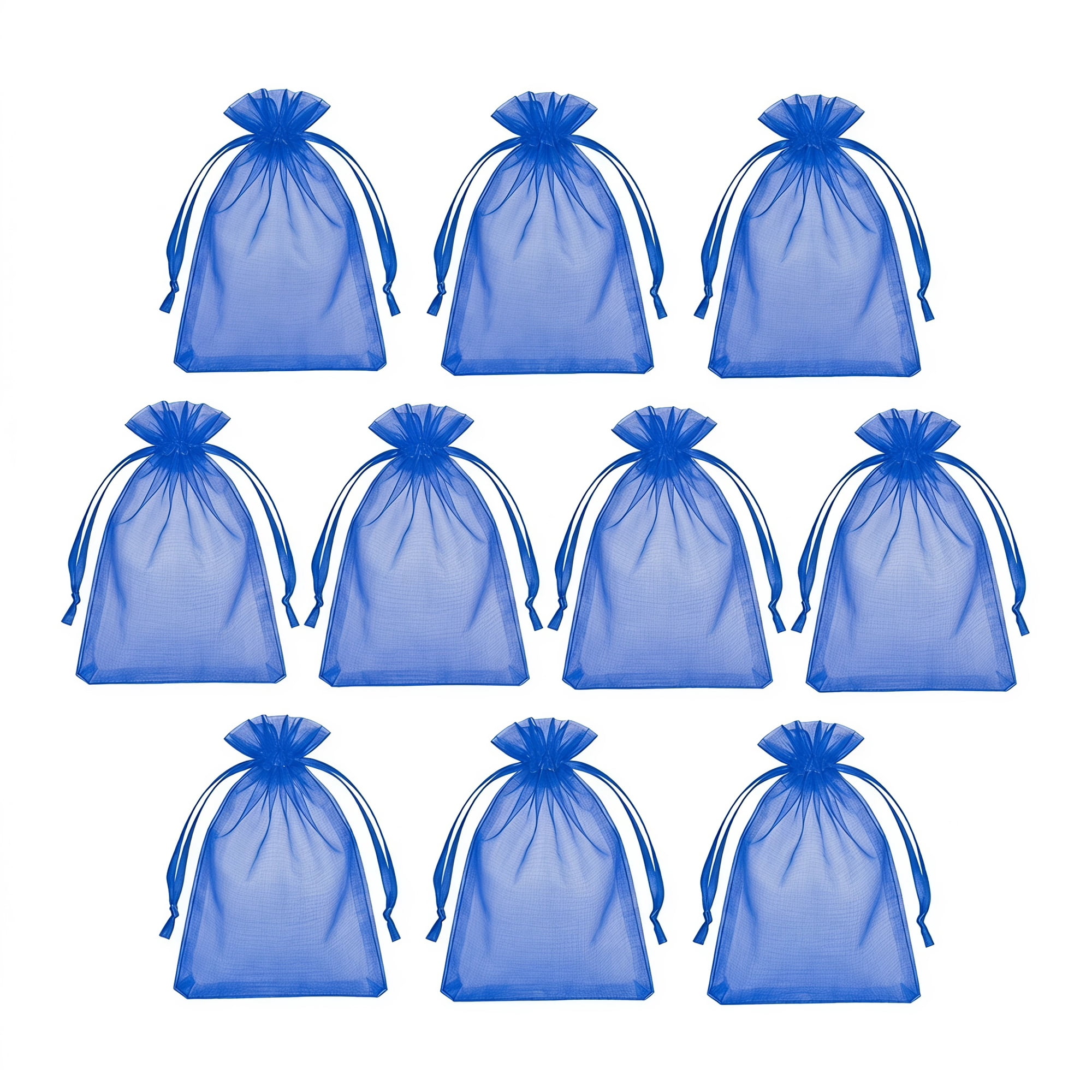 Unique Bargains Multi-Purpose Gift Bags with Handles for Events Royal Blue 3.9" x 5.9"