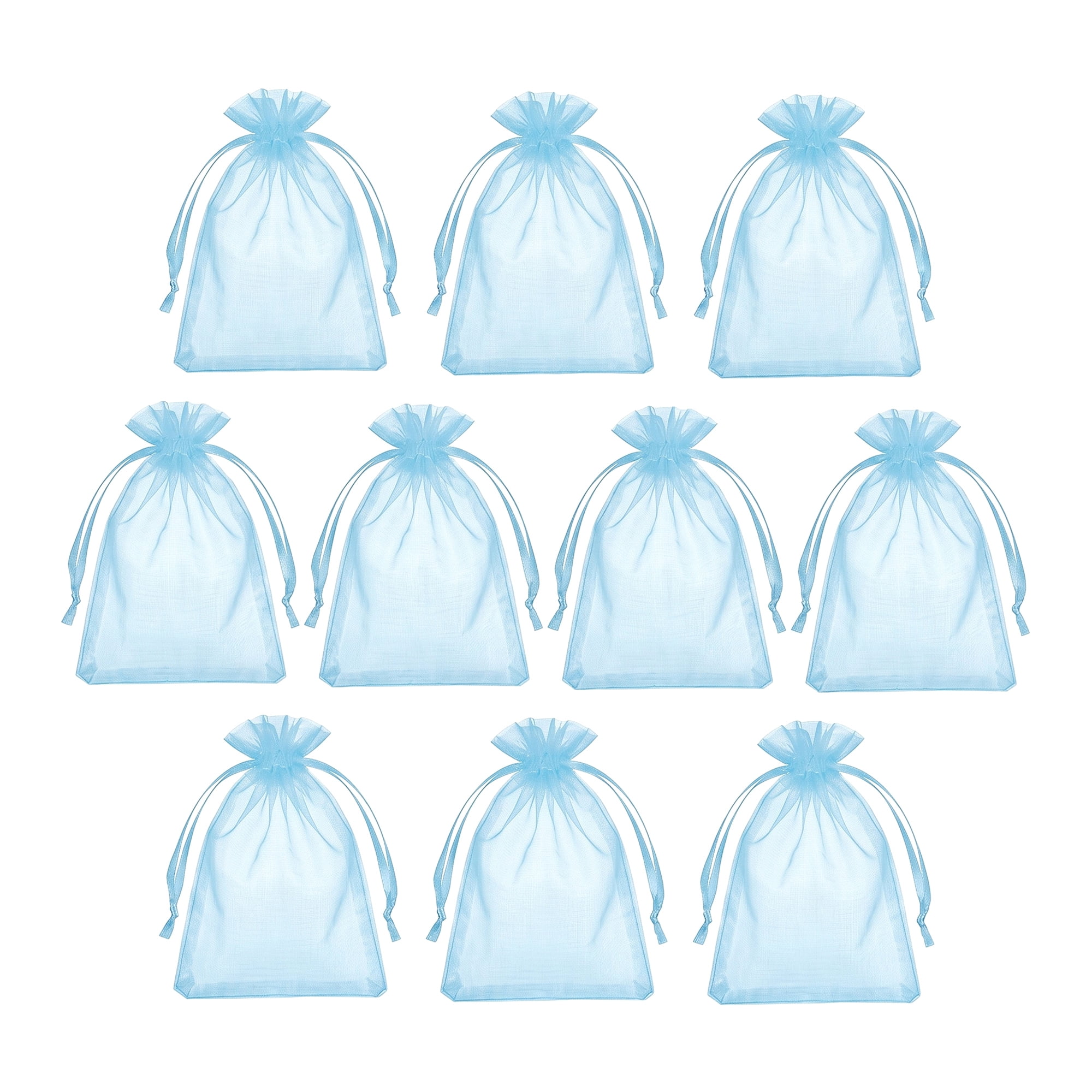 Unique Bargains Multi-Purpose Gift Bags with Handles for Events Sky Blue 3.5" x 4.7"
