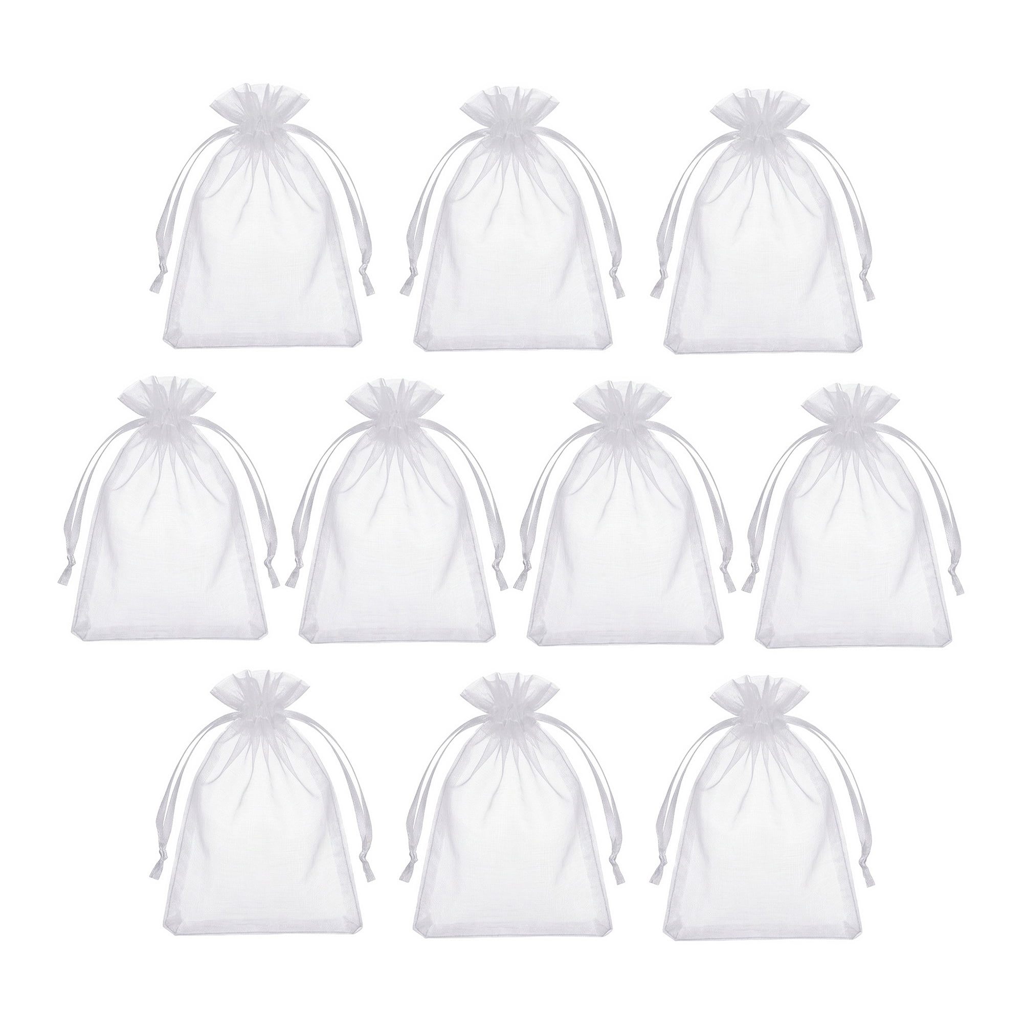 Unique Bargains Multi-Purpose Gift Bags with Handles for Events White 3.5" x 4.7"