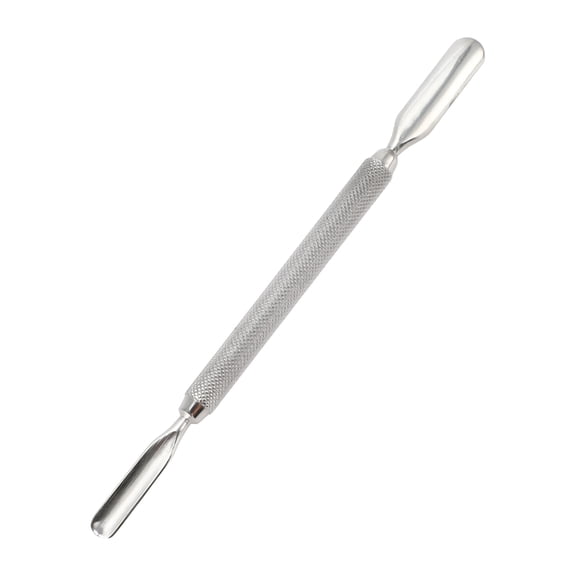 Unique Bargains Multi-function Double-side Cuticle Pusher 5.39 Length Silver Tone 1 Pc