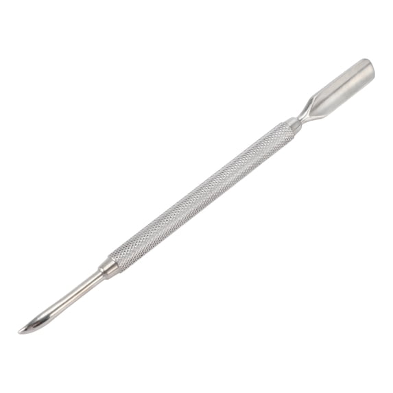 Unique Bargains Multi-function Double-side Cuticle Pusher 5.71" Silver Tone 1 Pc