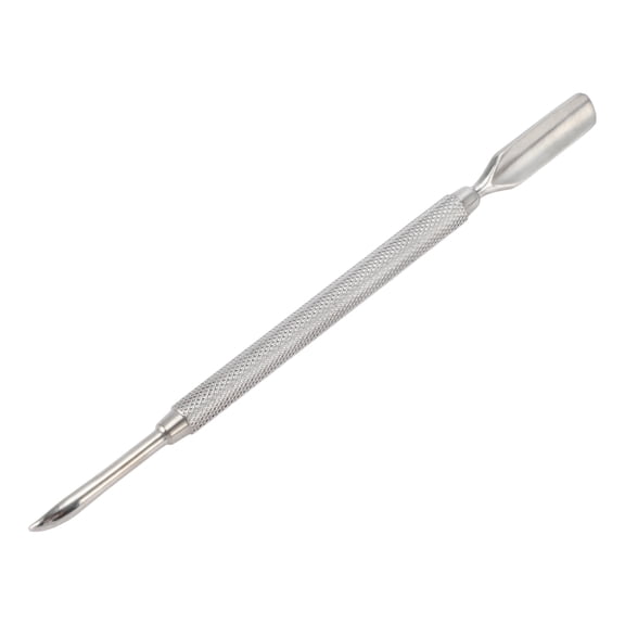 Unique Bargains Multi-function Double-side Cuticle Pusher 5.71" Silver Tone 1 Pc