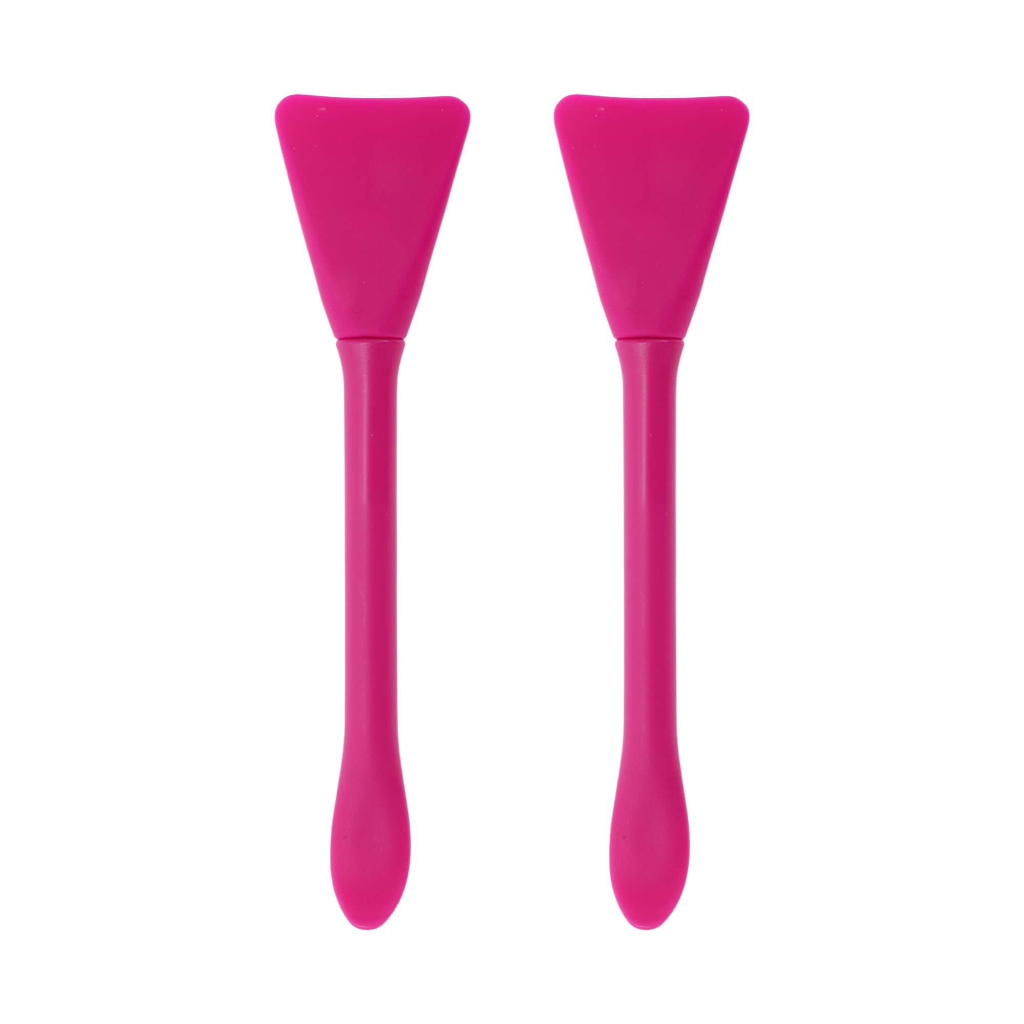 Unique Bargains Multifunctional Facial Mask Brush Set with 2 Pcs Rose Red