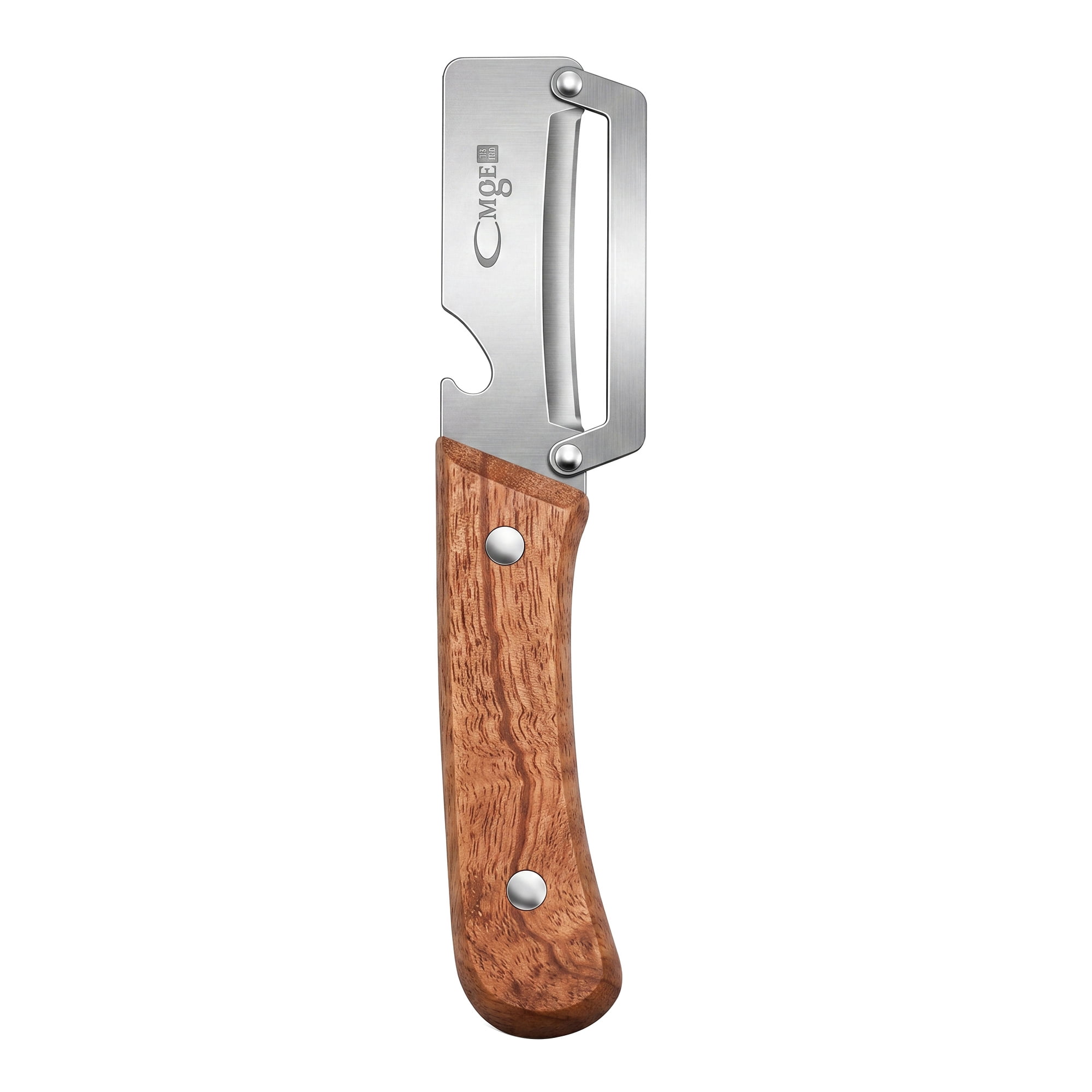 Unique Bargains Multifunctional Stainless Steel Peeler with Handle Brown 7.5x1.6 inch
