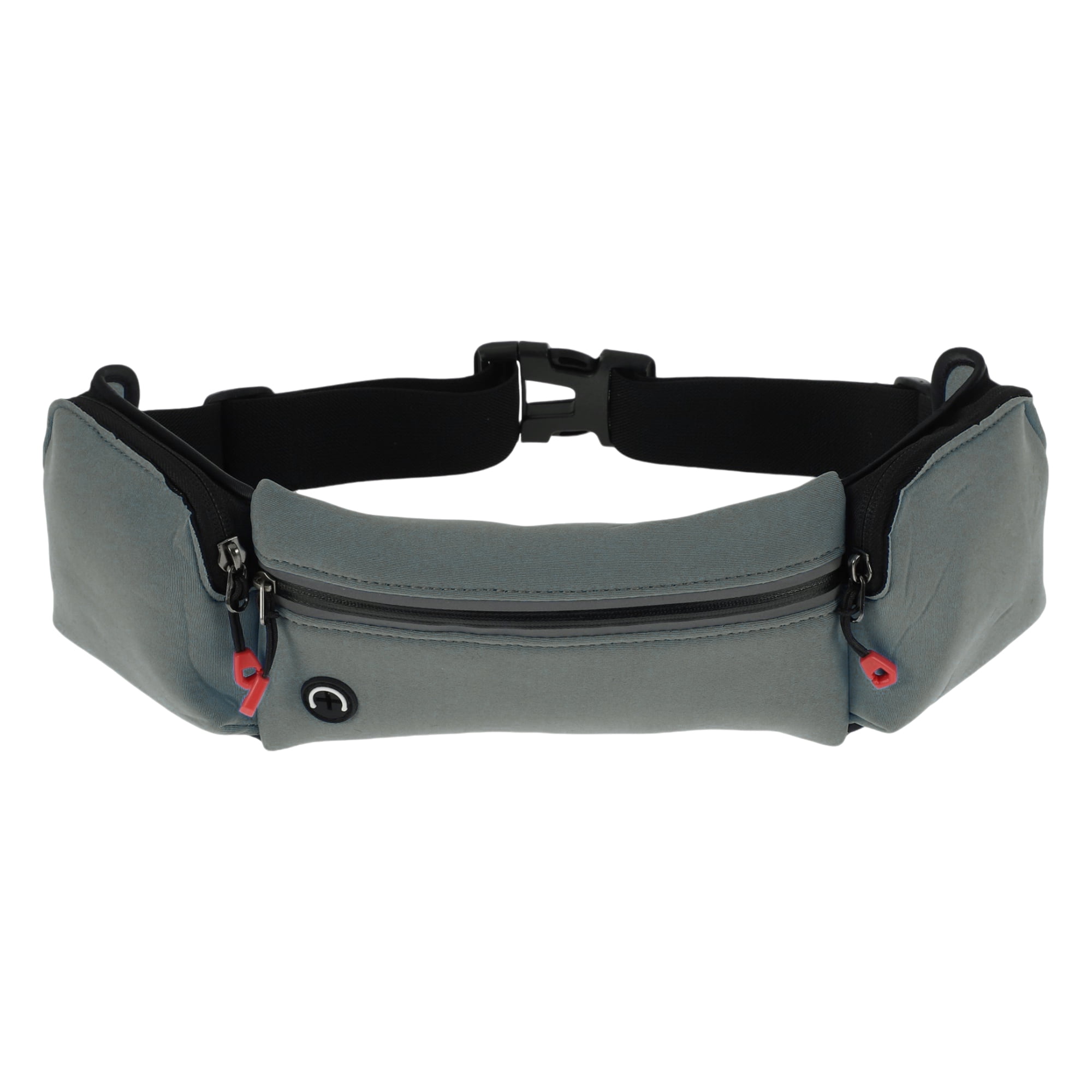 Unique Bargains Multifunctional Zipper Running Belt 1 Pc Dark Gray