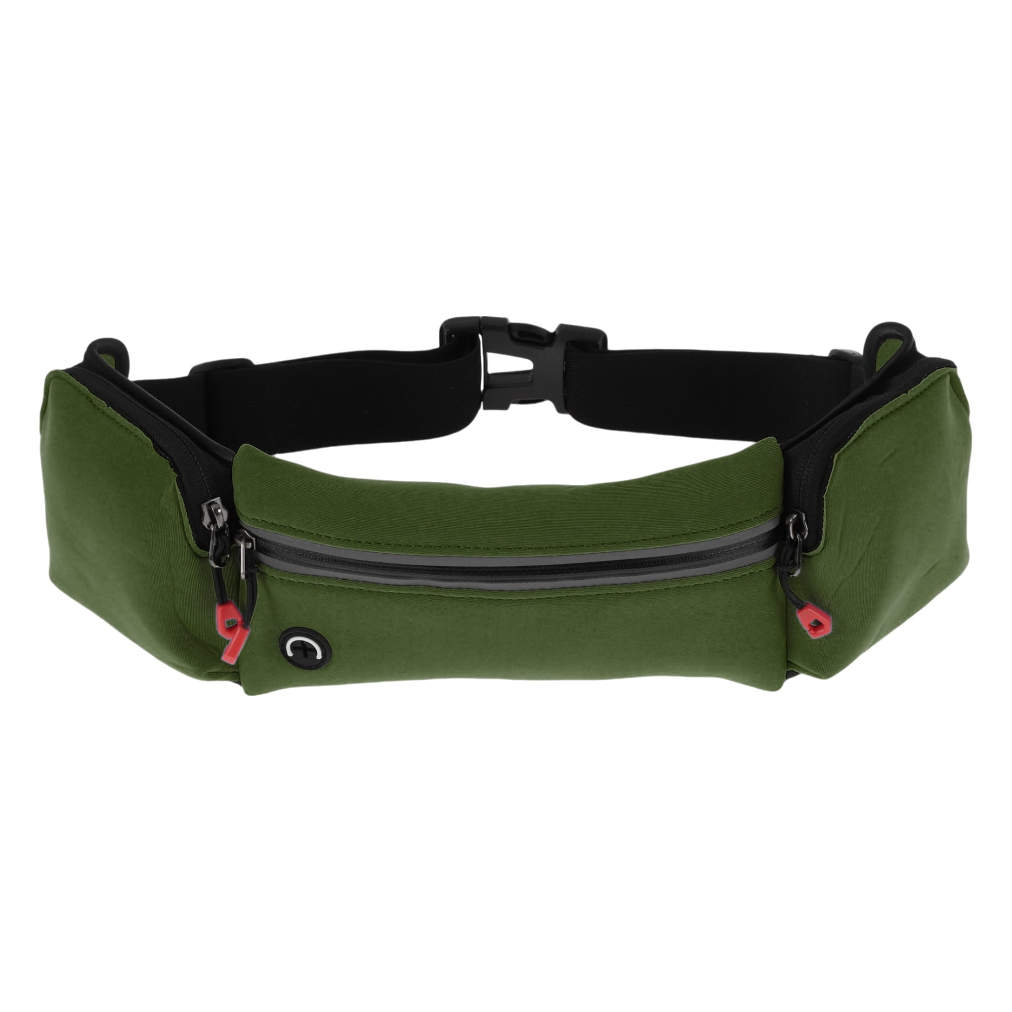 Unique Bargains Multifunctional Zipper Running Belt 1 Pc Green
