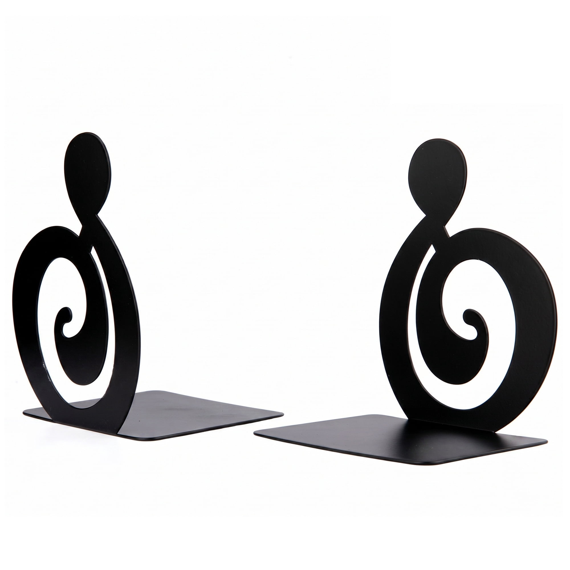 Unique Bargains Musical Note Metal Bookends Non-Skid for Shelves Style B 4.7"x4.1"x6.3"