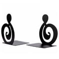 thumbnail image 1 of Unique Bargains Musical Note Metal Bookends Non-Skid for Shelves Style B 4.7"x4.1"x6.3", 1 of 5