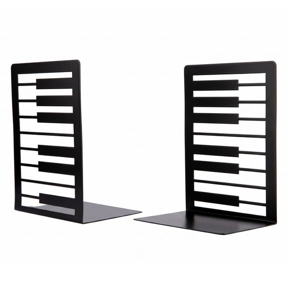 Unique Bargains Musical Note Metal Bookends Non-Skid for Shelves Style C 4.7"x3.5"x6.7"