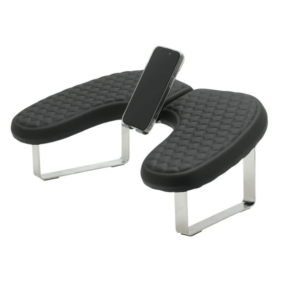 Unique Bargains Nail Arm Rest with Mobile Phone Holder Manicure Hand Rest Hand Rest for Nail Tech with Stable Base Black