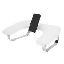 Unique Bargains Nail Arm Rest with Mobile Phone Holder Manicure Hand Rest Hand Rest for Nails Tech with Stable Base White