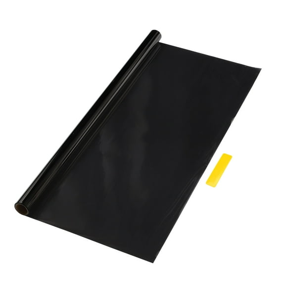 Unique Bargains Nano Ceramic Car Window Tint Film VLT 18% IRR 58% UVR 85% Black Silver Tone 6.56ft x 15.7inch Privacy Film 2mil PET 1 Pc