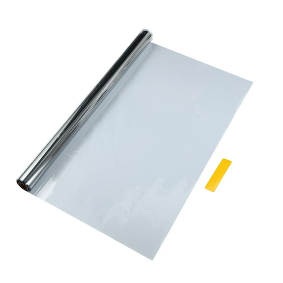 Unique Bargains Nano Ceramic Car Window Tint Film VLT 60% IRR 55% UVR 60% Silver Tone 6.56ft x 11.8in Privacy Film 2mil PET 1 Pcs