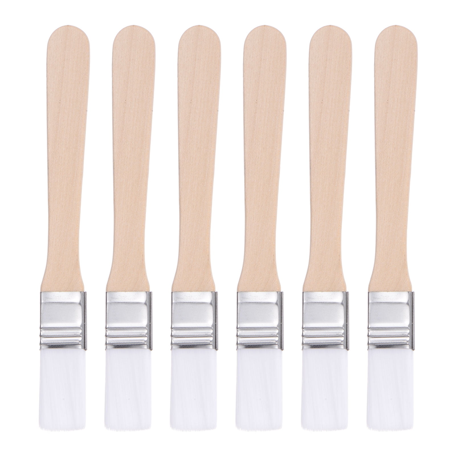 Unique Bargains Natural Bristle with Wood Handle Tool Width Small Paint Brush White 0.6"