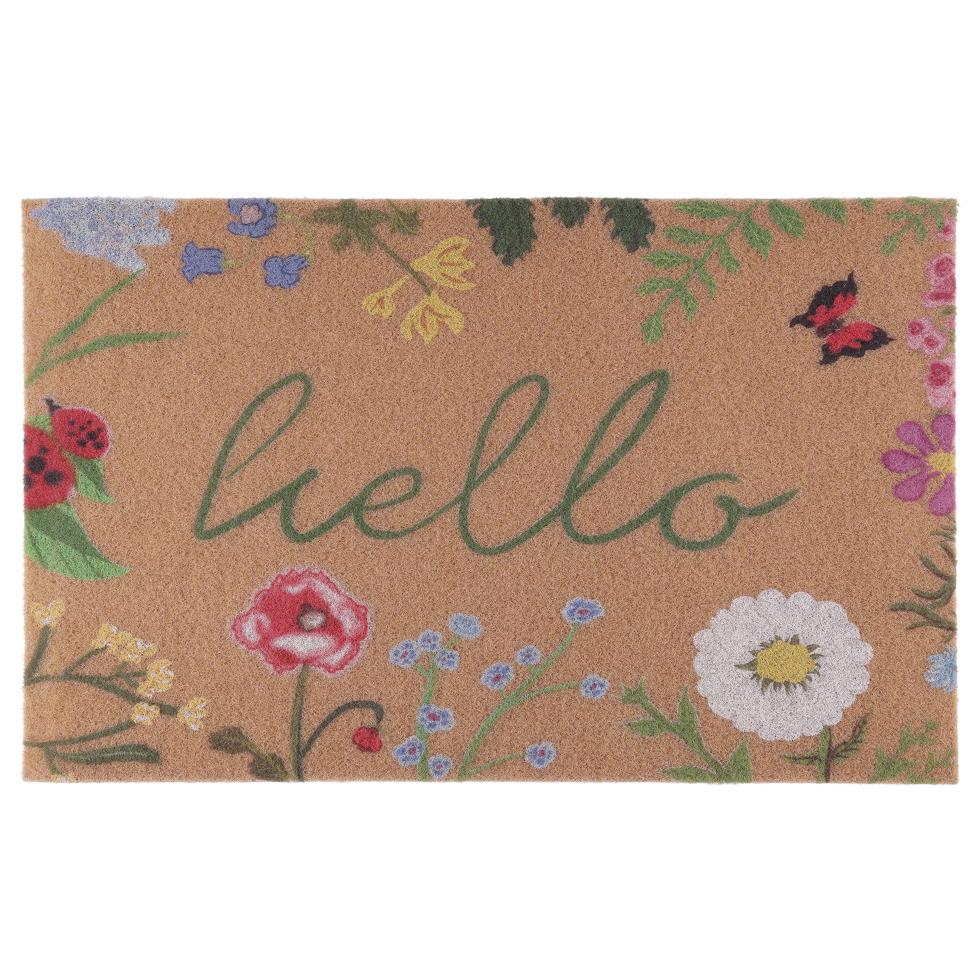 Unique Bargains Natural Coir Non-Slip Backing Waterproof Doormat Brown 32" x 20"