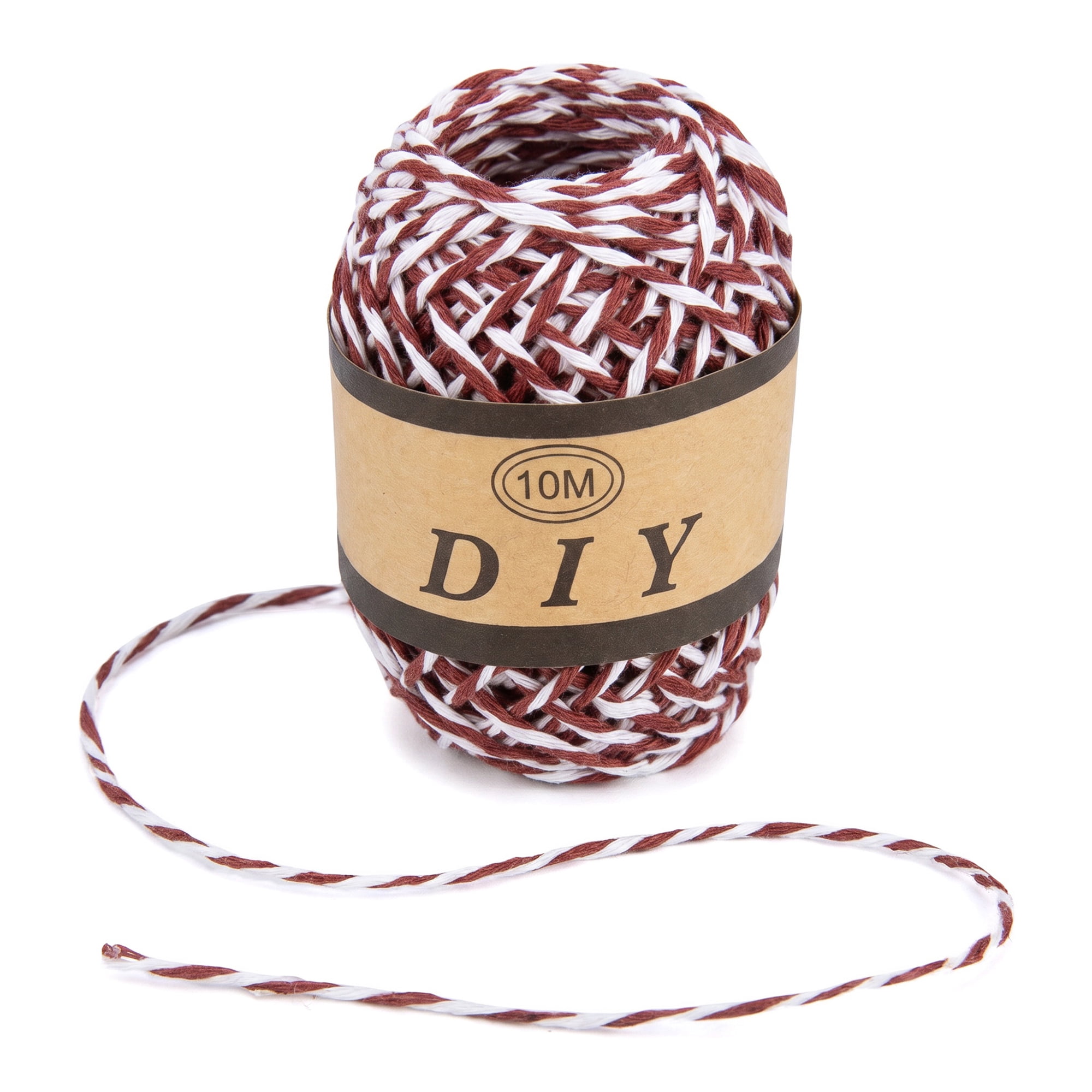 Unique Bargains Natural Jute Twine for Gift Wrapping and Crafting Uses Dark Red 10.9 Yard
