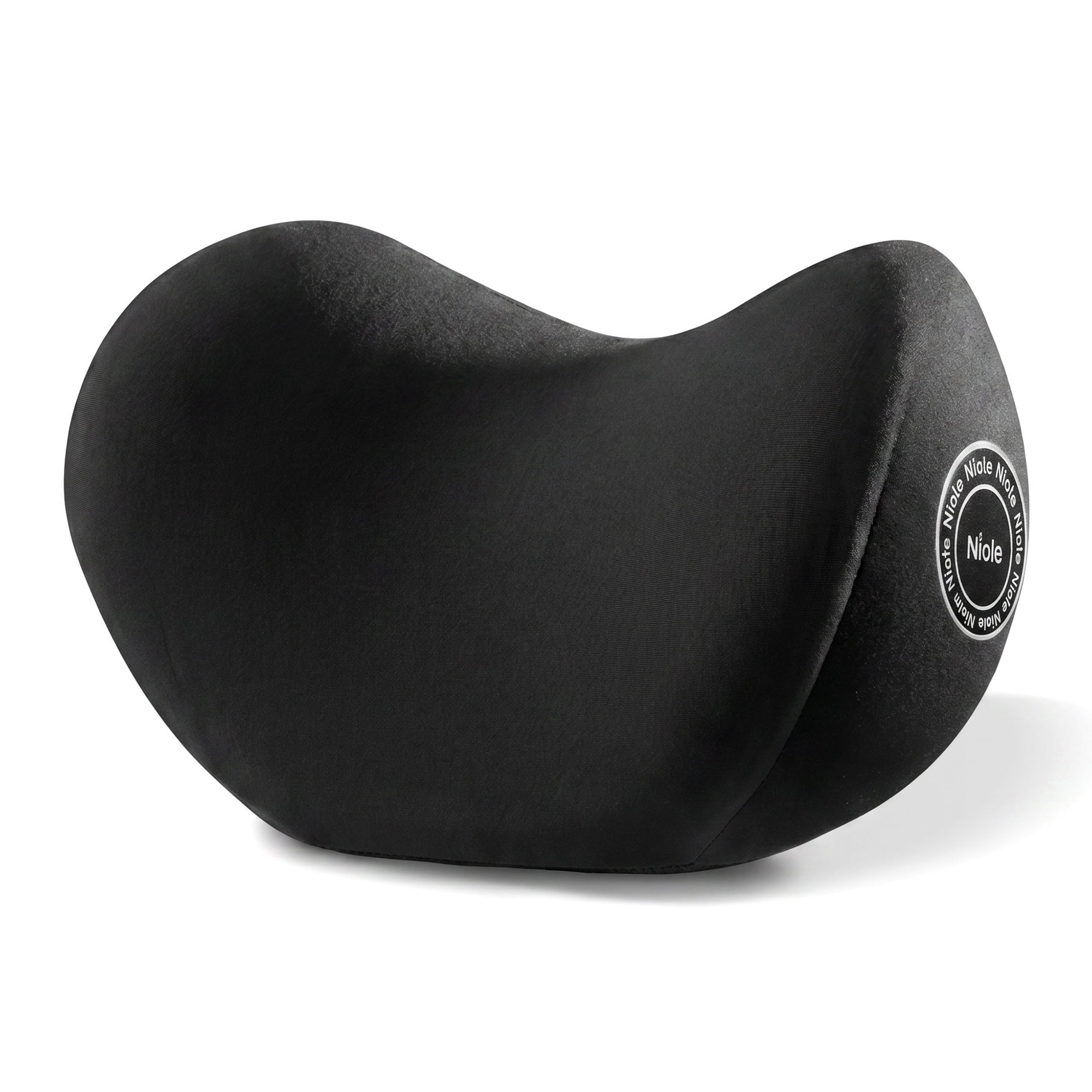 Unique Bargains Neck Pillow Cotton Cervical Indoor Support Black 12.2" x 5.2" x 7.7"