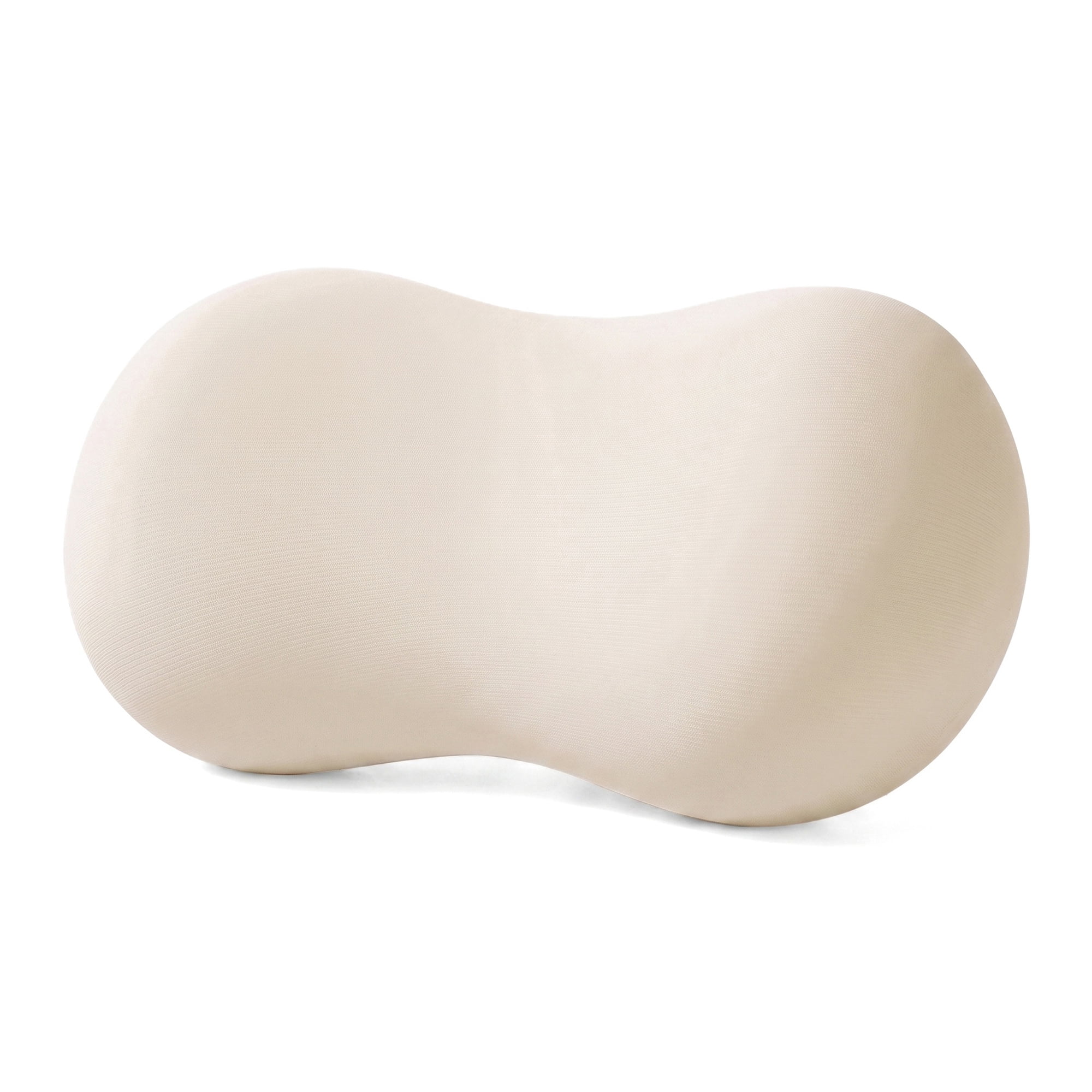 Unique Bargains Neck Pillow Travel Pillow Cotton Cervical Support Beige 9.4" x 5.1"
