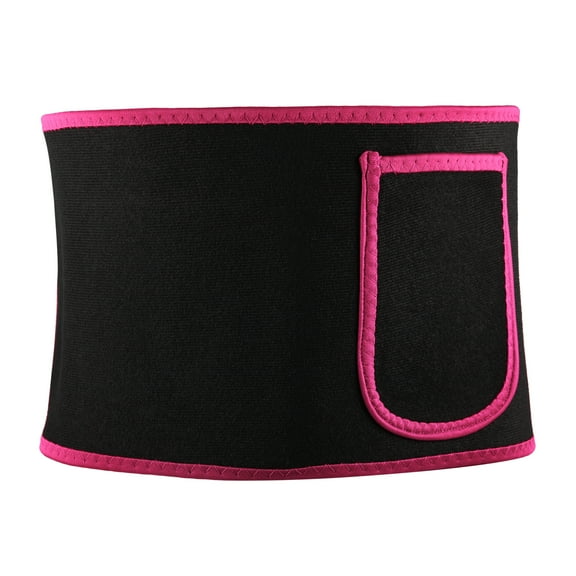 Unique Bargains Neoprene Waist Sweat Band Waist Trimmer Belt Tummy Tuck Belts Strengthen Tummy Pink