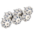 thumbnail image 1 of Vintage Shabby Chic Hand Painted Ceramic Cabinet Knobs Drawer Kitchen Dresser Pulls Handles Crinum asiaticum 6 Pack, 1 of 7