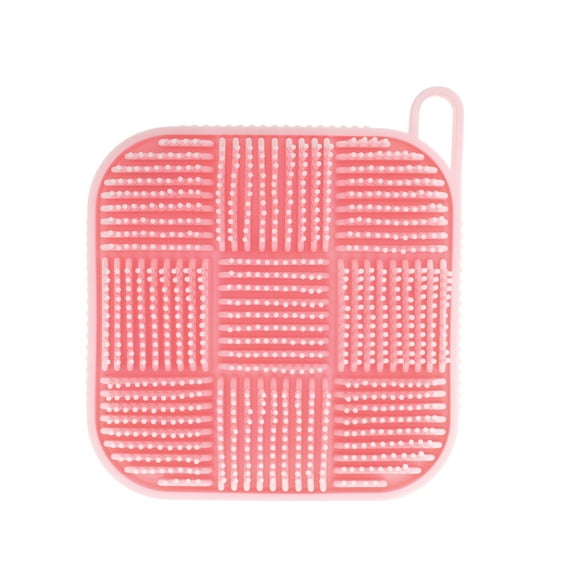 Unique Bargains Nine-square Double-sided Bath Brush 1 Pc Pink