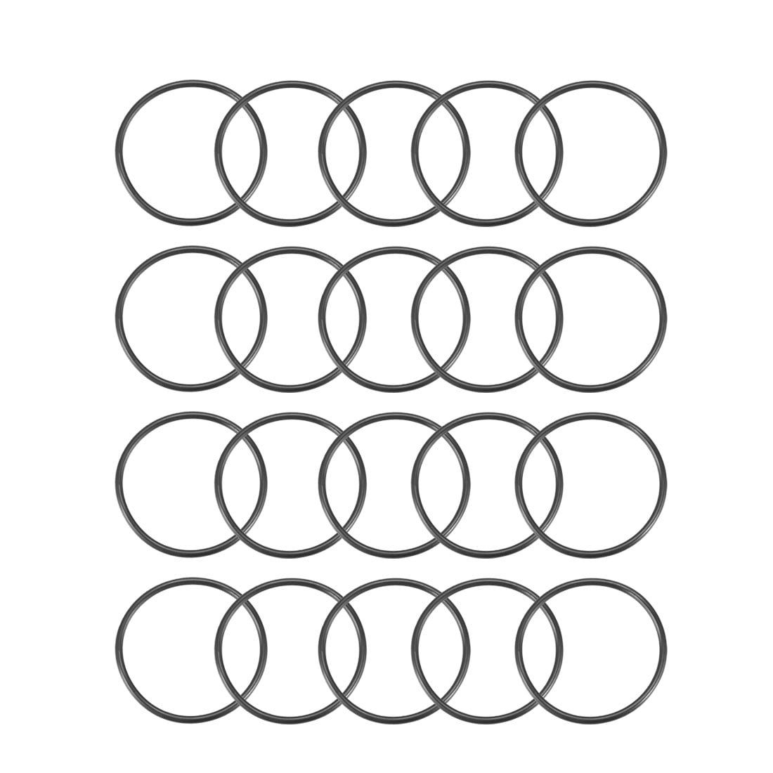 Unique Bargains Nitrile Rubber O-Rings 30mm OD 27mm ID 1.5mm Width Metric Sealing Gasket