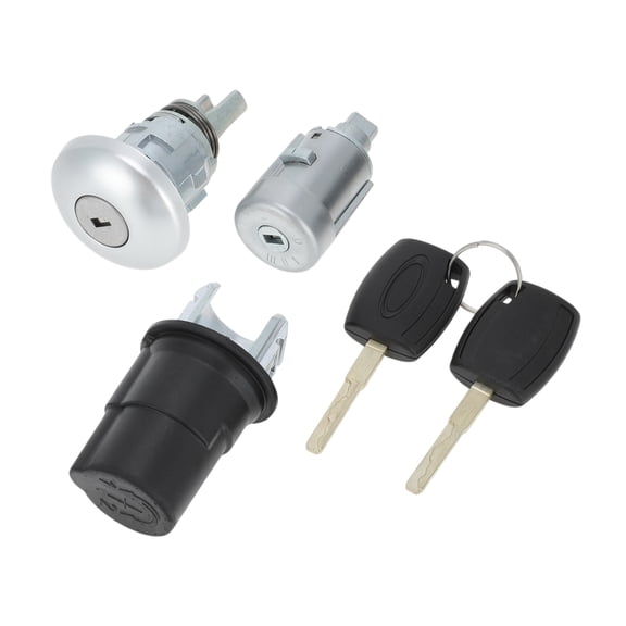 Unique Bargains No.2408222 Ignition Lock Cylinder for Ford Transit MK8 2014-2023 Ignition Switch Cylinder Lock with 2 keys Door Lock Bonnet Lock Set