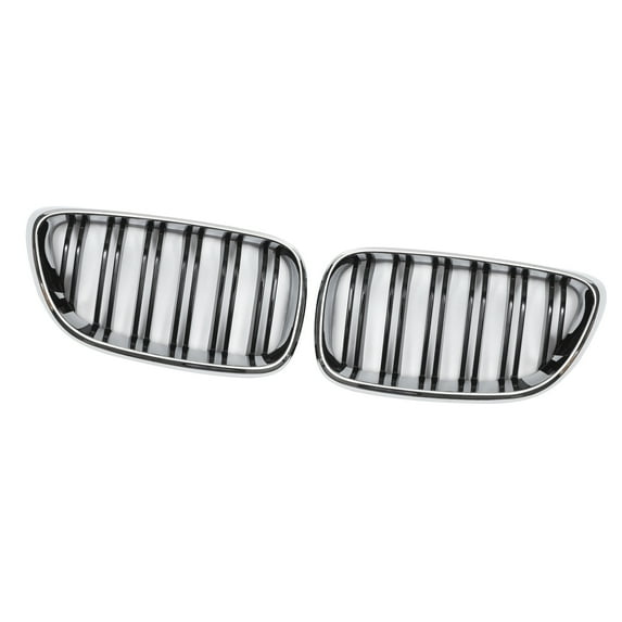 Unique Bargains No.51137295523 Front Upper Hood Bumper Grille Grill for BMW 2 Series F22 2014-2021 Double Slat 1pair