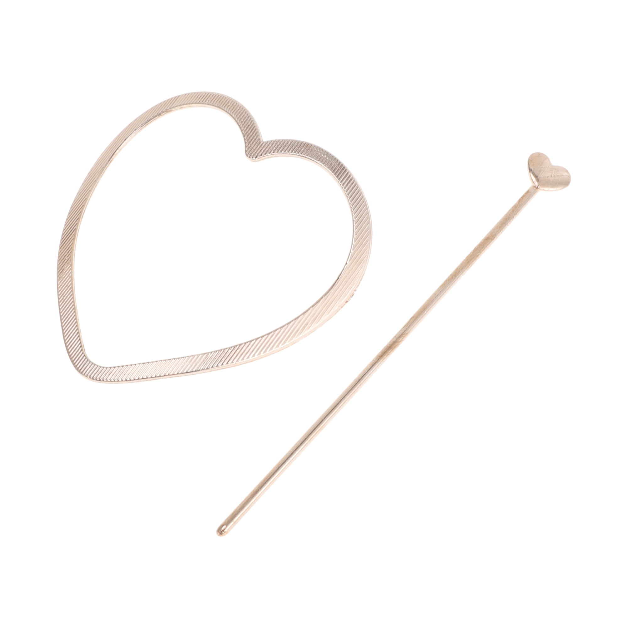 Unique Bargains No Slip Semicircle Hair Chopstick for Women 1 Pc Rose Gold Tone
