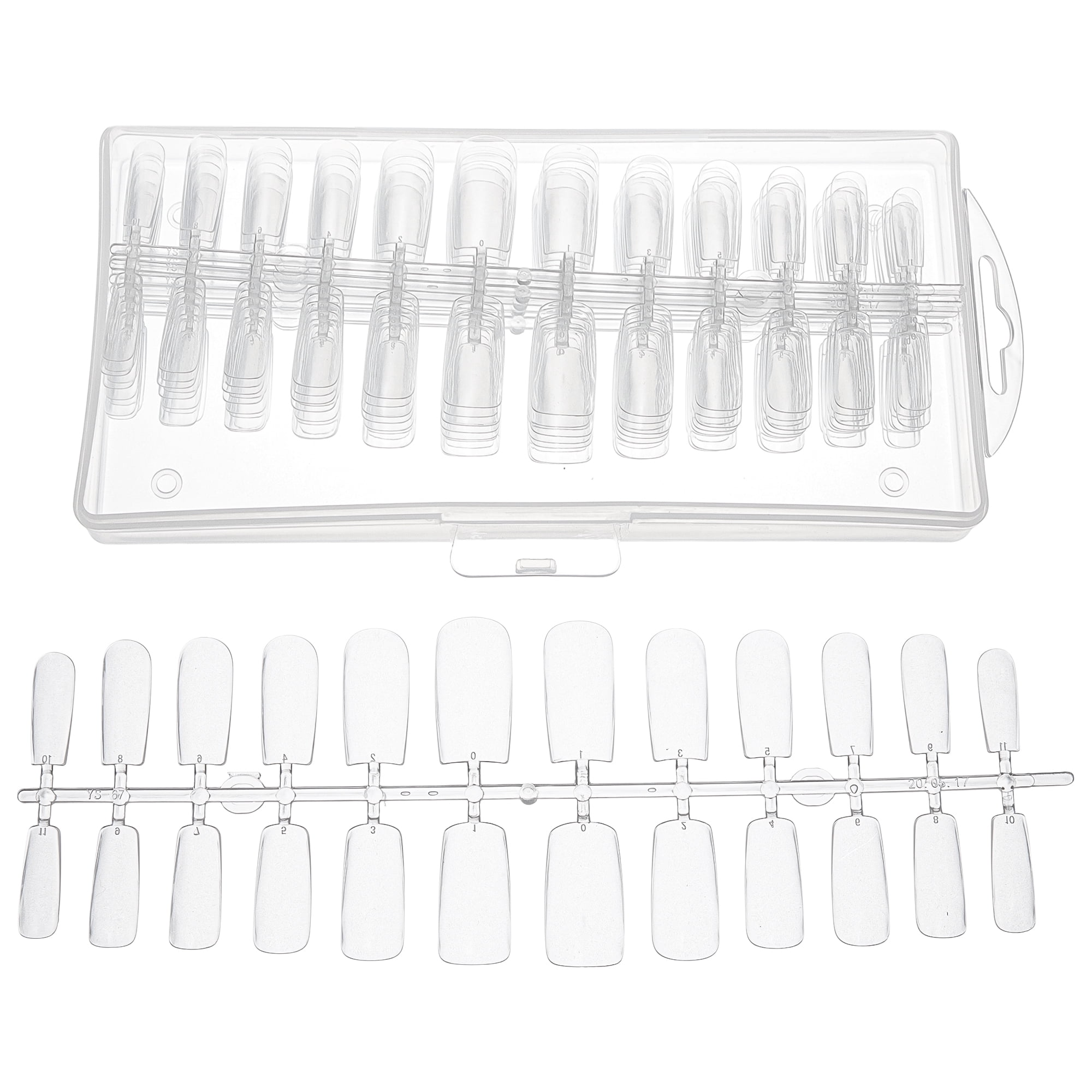 Unique Bargains No Trace Fake Nails 240 Pcs [Medium Rectangle]