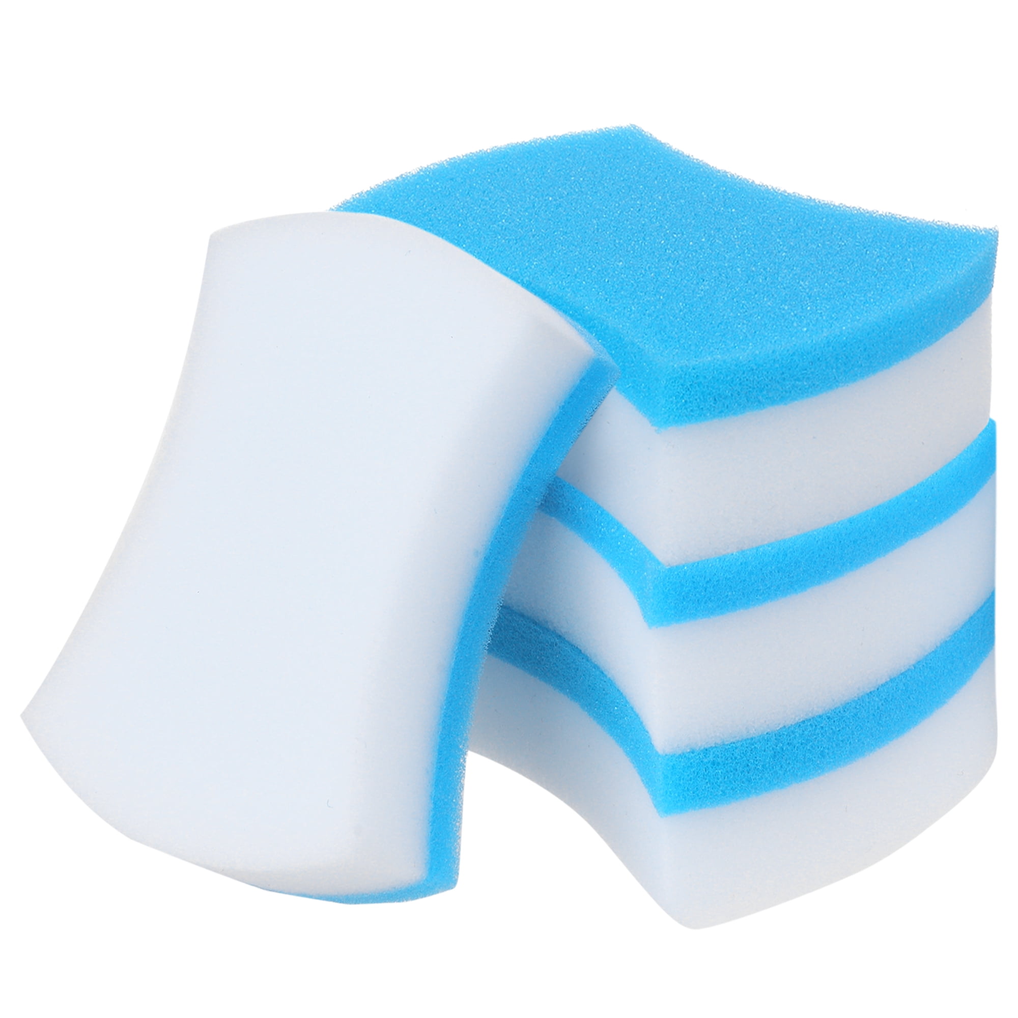 Unique Bargains Non-Scratch Scrub Cleaning Sponges Dual-Sided Sponge 4 Pack 3.9"x3.1"x1.2"