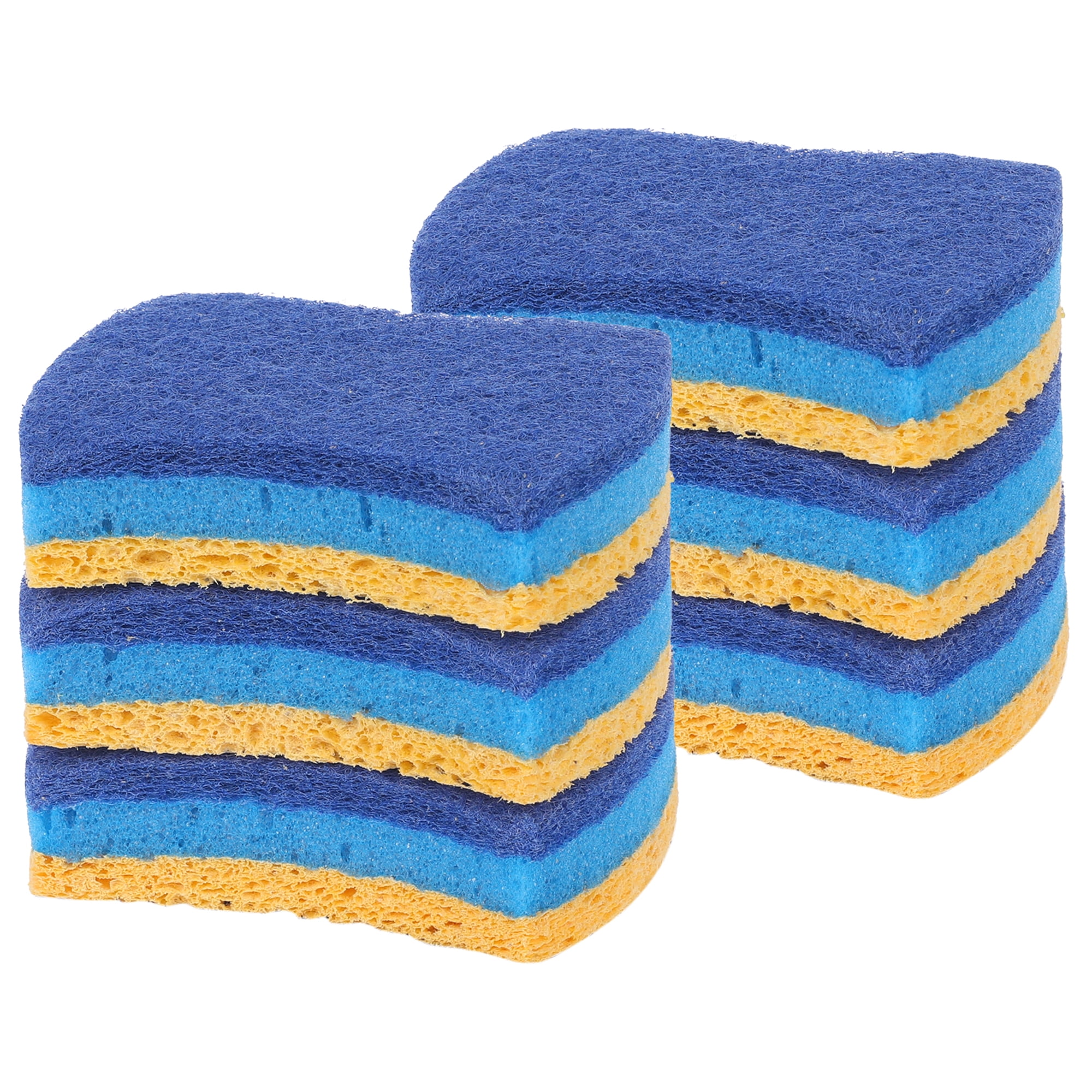Unique Bargains Non-Scratch Scrub Sponges Cleaning Sponges for Kitchen Dishes Blue 6 Pcs