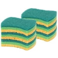 thumbnail image 1 of Unique Bargains Non-Scratch Scrub Sponges Cleaning Sponges for Kitchen Dishes Green 6 Pcs, 1 of 6