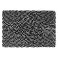 thumbnail image 1 of Unique Bargains Non Slip Absorbent Chenille Bathmat Washable Soft Bath Rug Black 20" x 30", 1 of 7