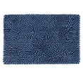 thumbnail image 1 of Unique Bargains Non Slip Absorbent Chenille Bathmat Washable Soft Bath Rug Blue 20" x 30", 1 of 7