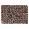 thumbnail image 1 of Unique Bargains Non Slip Absorbent Chenille Bathmat Washable Soft Bath Rug Brown 20" x 30", 1 of 7