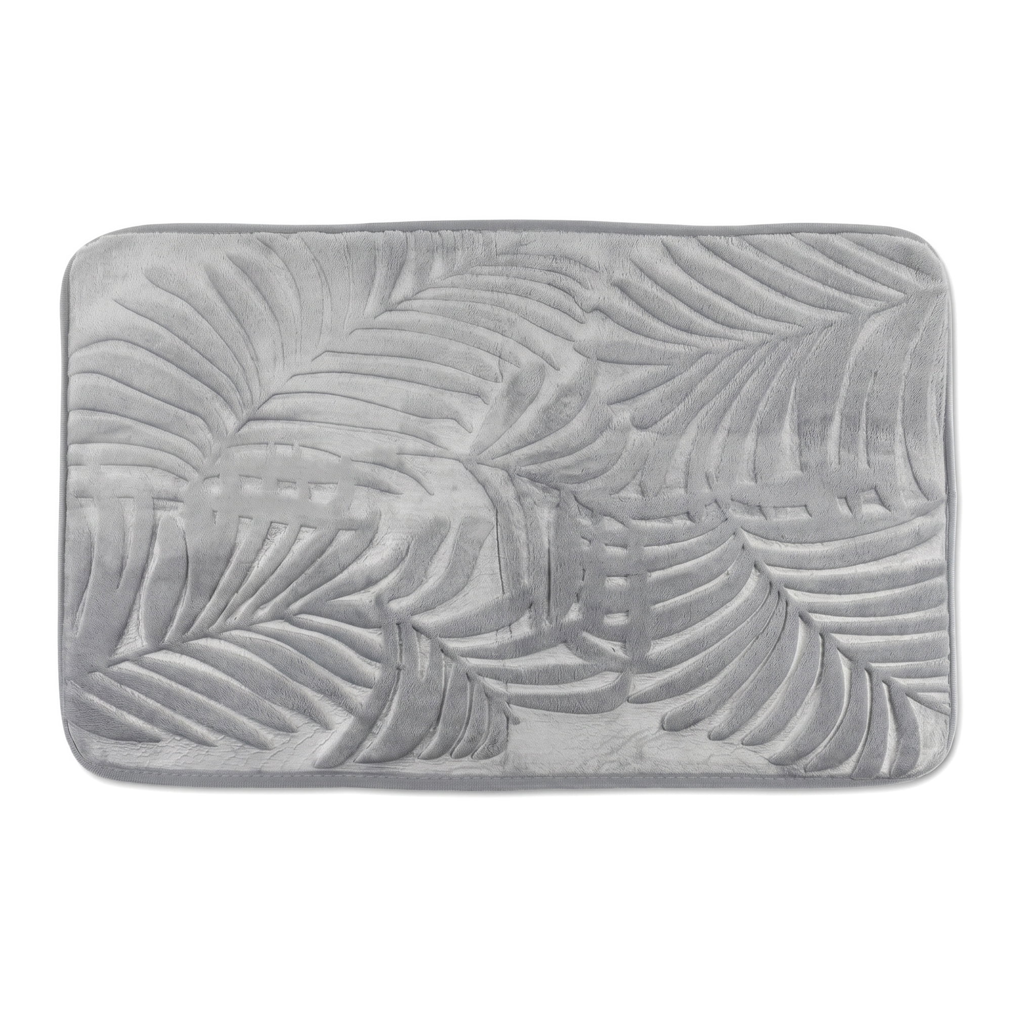 Unique Bargains Non Slip Absorbent Microfiber Plush Shaggy Bath Mat Gray 32" x 20"
