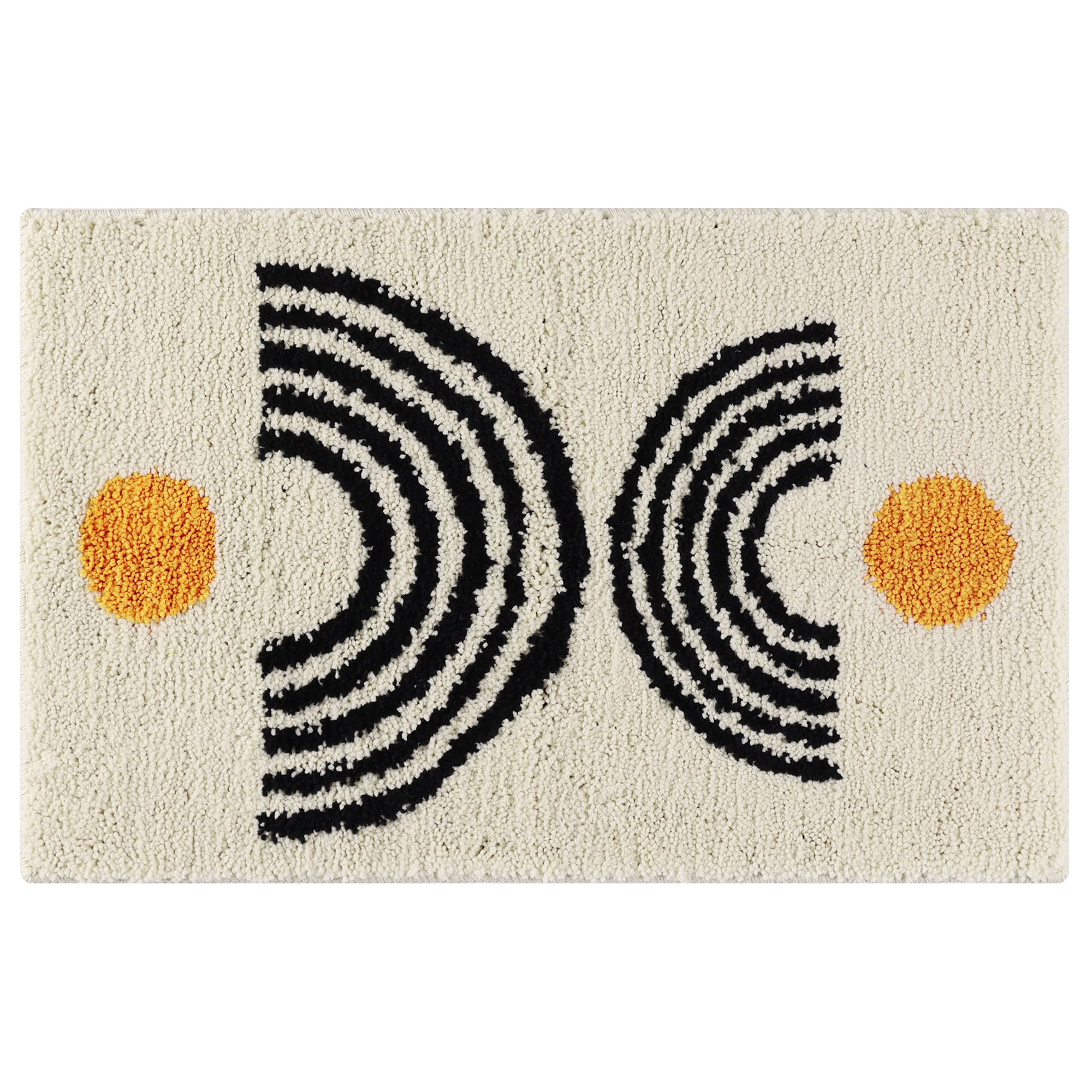 Unique Bargains Non-Slip Absorbent Resist Dirt Entrance Mat Soft Fluffy Carpet Doormats Beige 20"x32"