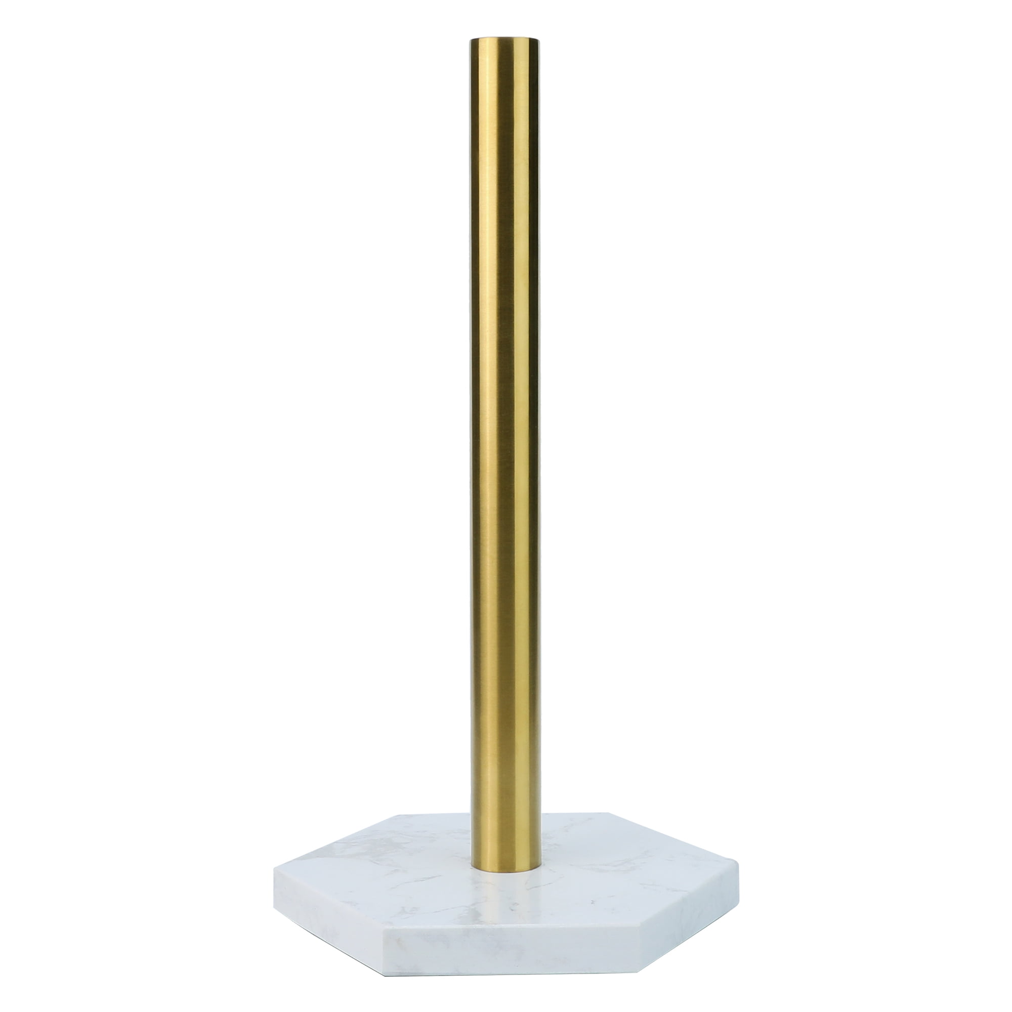 Unique Bargains Non Slip Base Paper Towel Holder Gold B 11.7x3.3inch