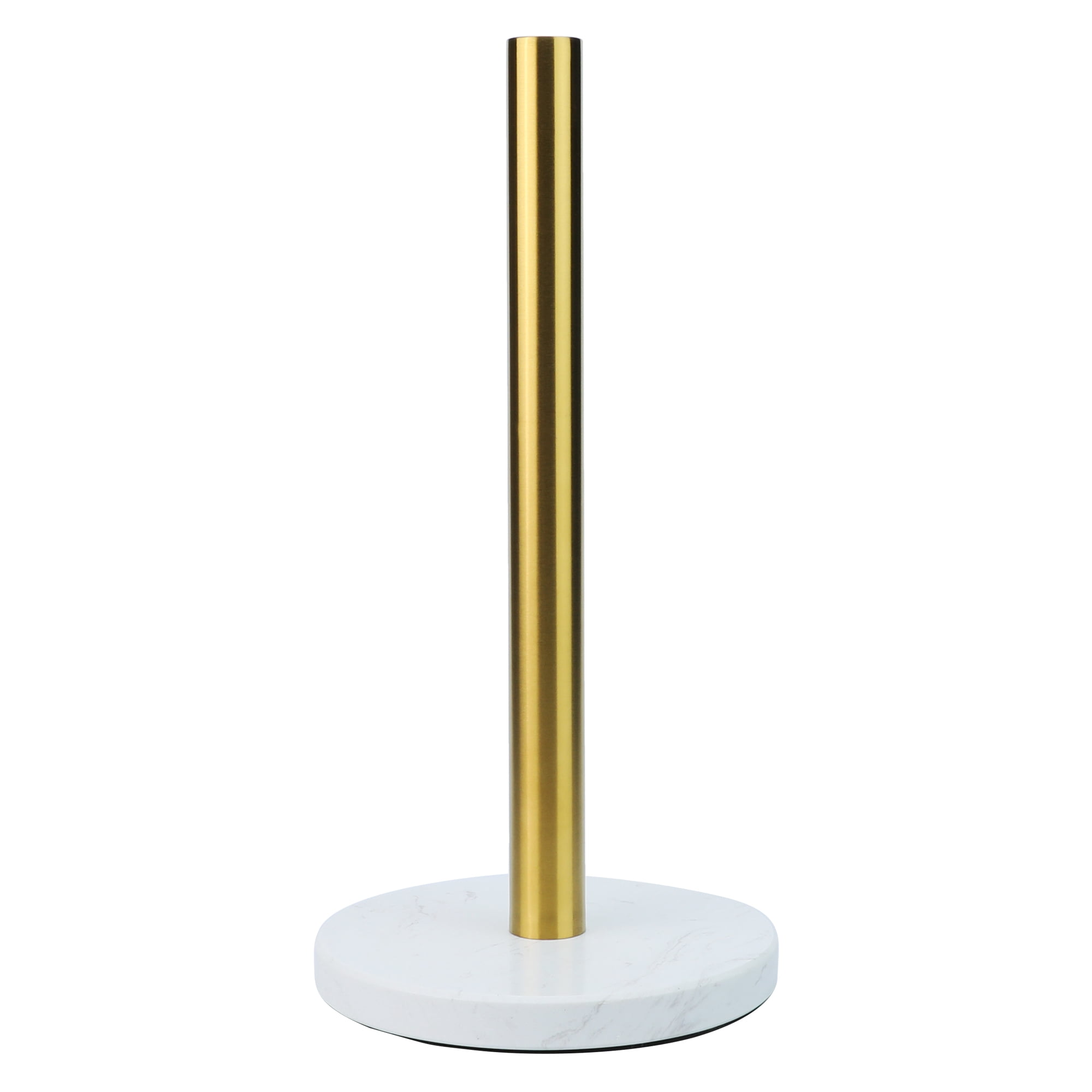 Unique Bargains Non Slip Base Paper Towel Holder Gold C 12.2x6.1inch