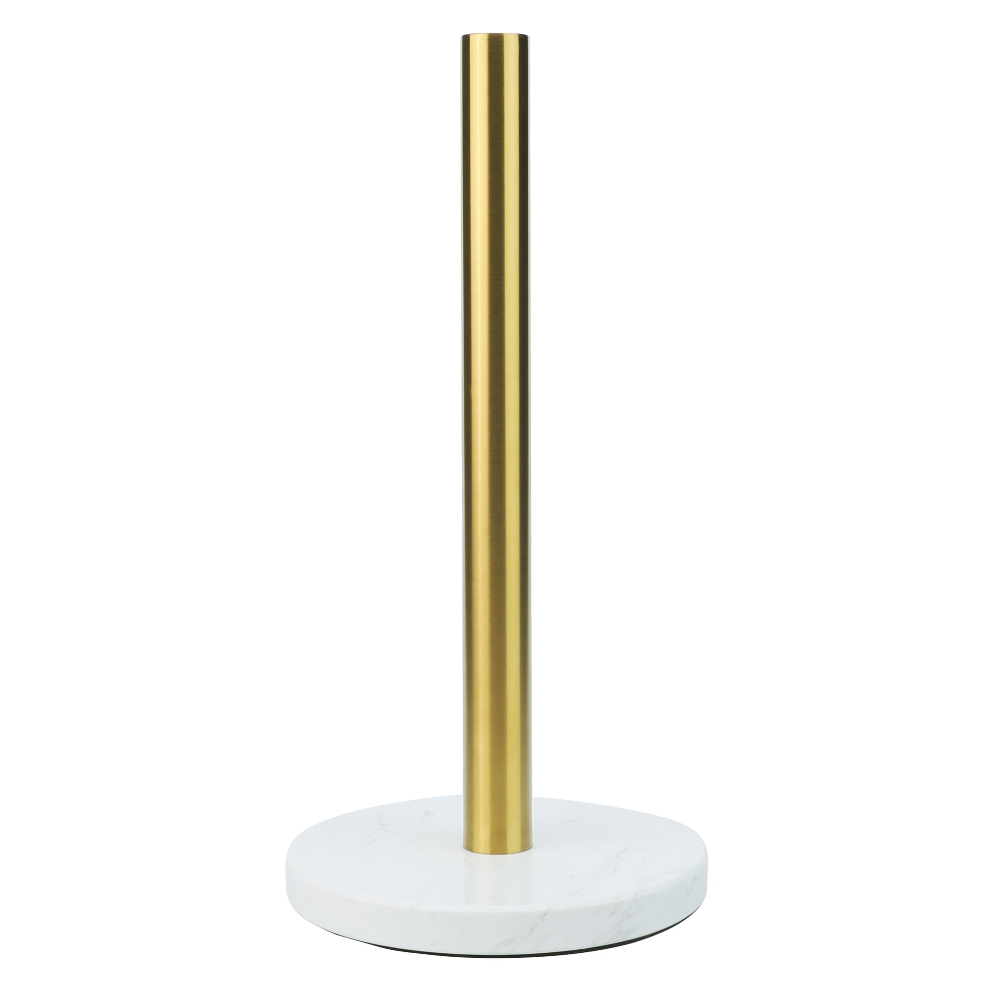 Unique Bargains Non Slip Base Paper Towel Holder Gold D 12.2x6.1inch