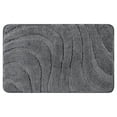thumbnail image 1 of Unique Bargains Non Slip Bath Mat Geometry Bathroom Rug Absorbent Mat Microfiber Bath Rugs Dark Gray 20" x 32", 1 of 6