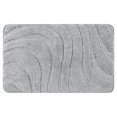 thumbnail image 1 of Unique Bargains Non Slip Bath Mat Geometry Bathroom Rug Absorbent Mat Microfiber Bath Rugs Light Gray 16" x 24", 1 of 6