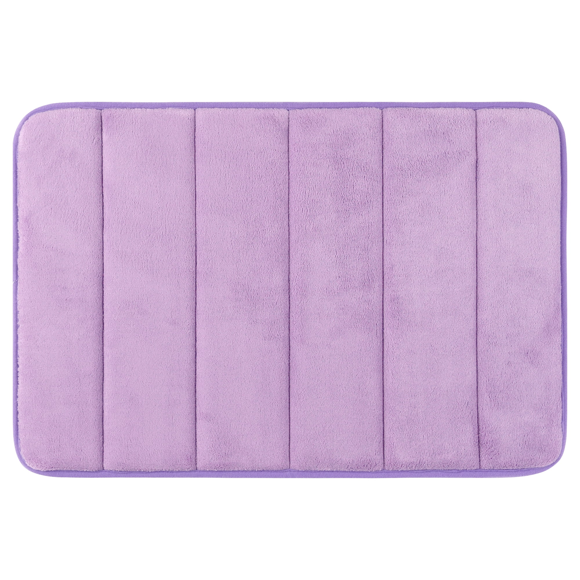 Unique Bargains Non Slip Bathroom Rug Soft Bathroom Mat Quick Dry Anti Skid Bath Rugs Purple 16"x24"