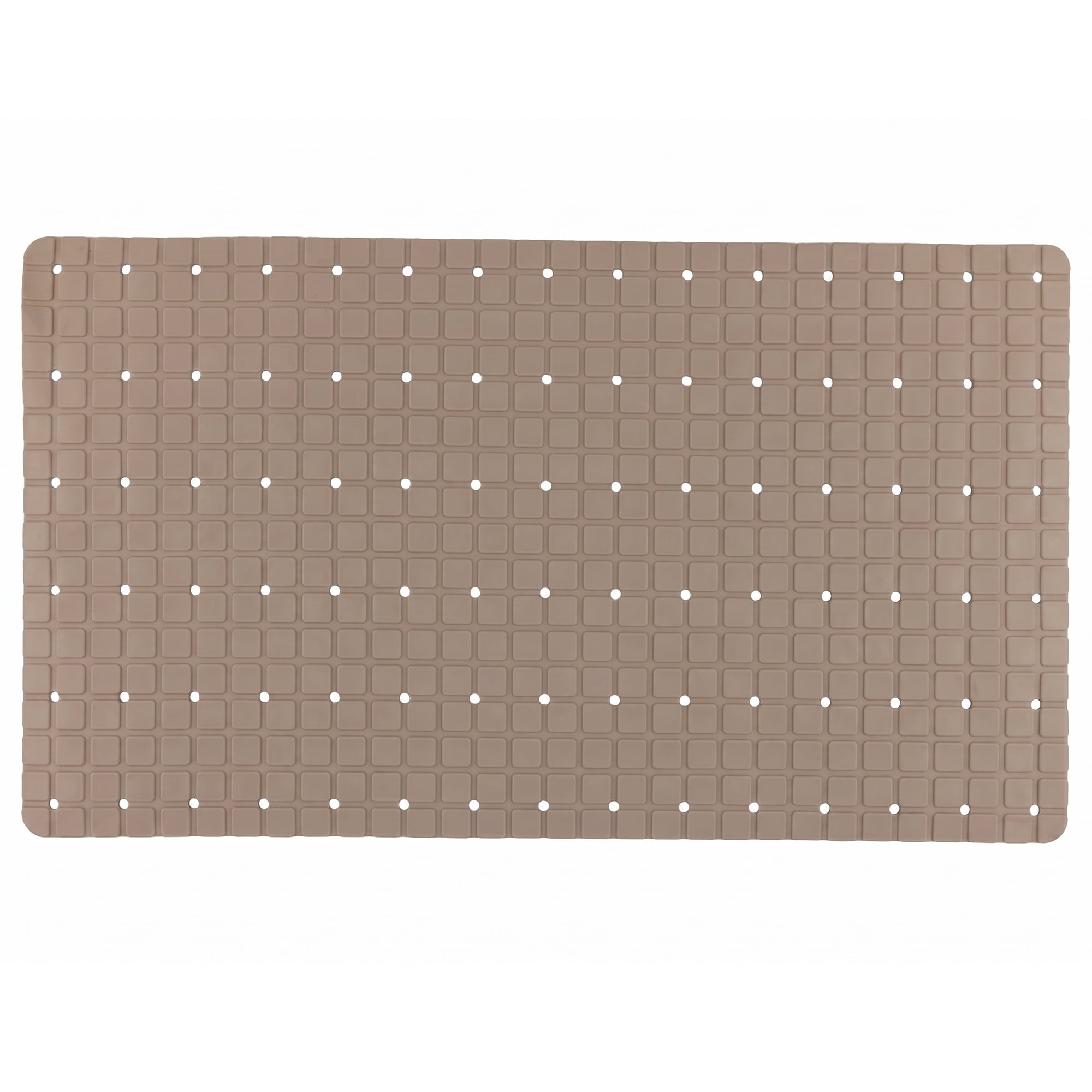 Unique Bargains Non-Slip Bathtub Mat with Strong Suction Cup and Quick Dry Brown 28" x 16"