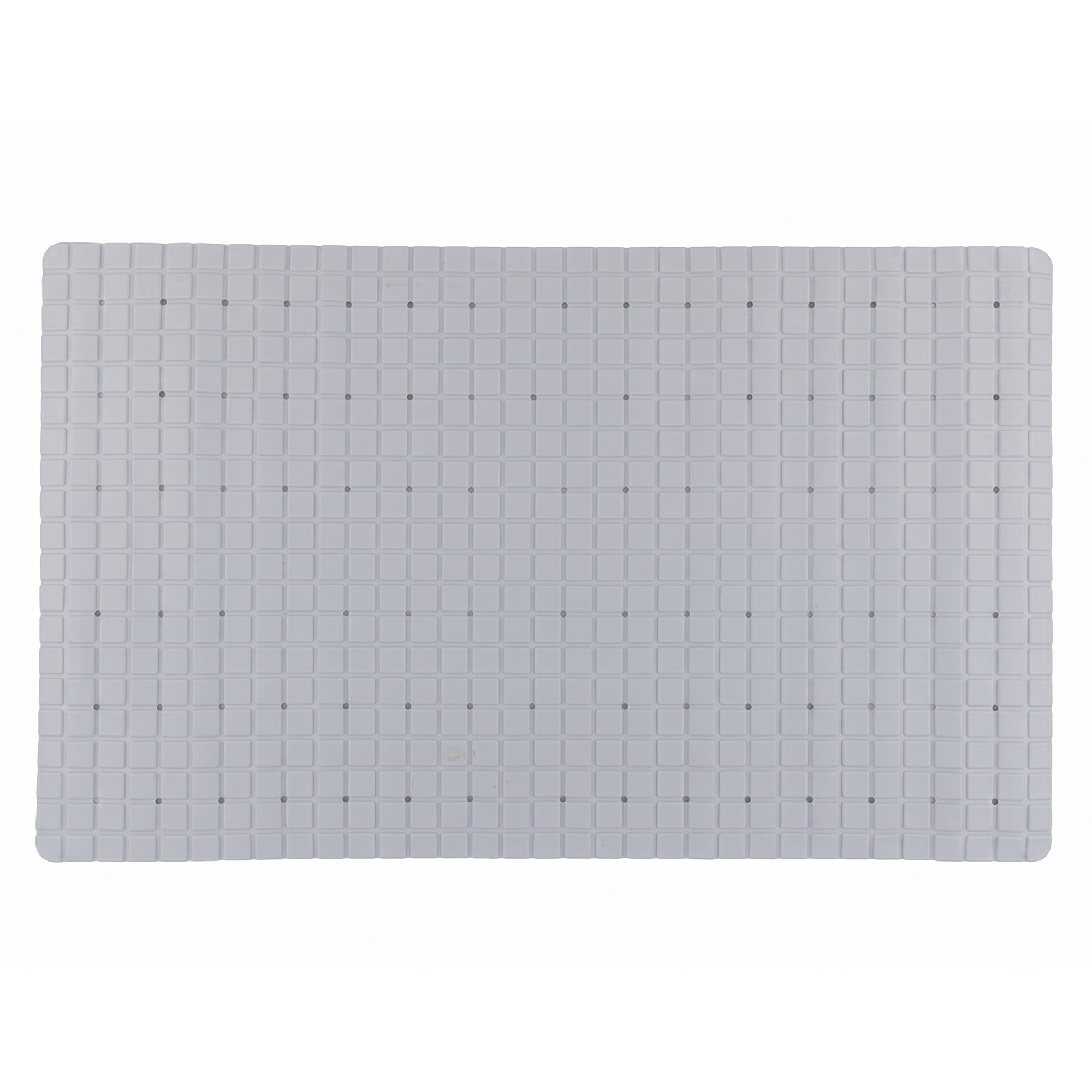 Unique Bargains Non-Slip Bathtub Mat with Strong Suction Cup and Quick Dry White 30" x 18"