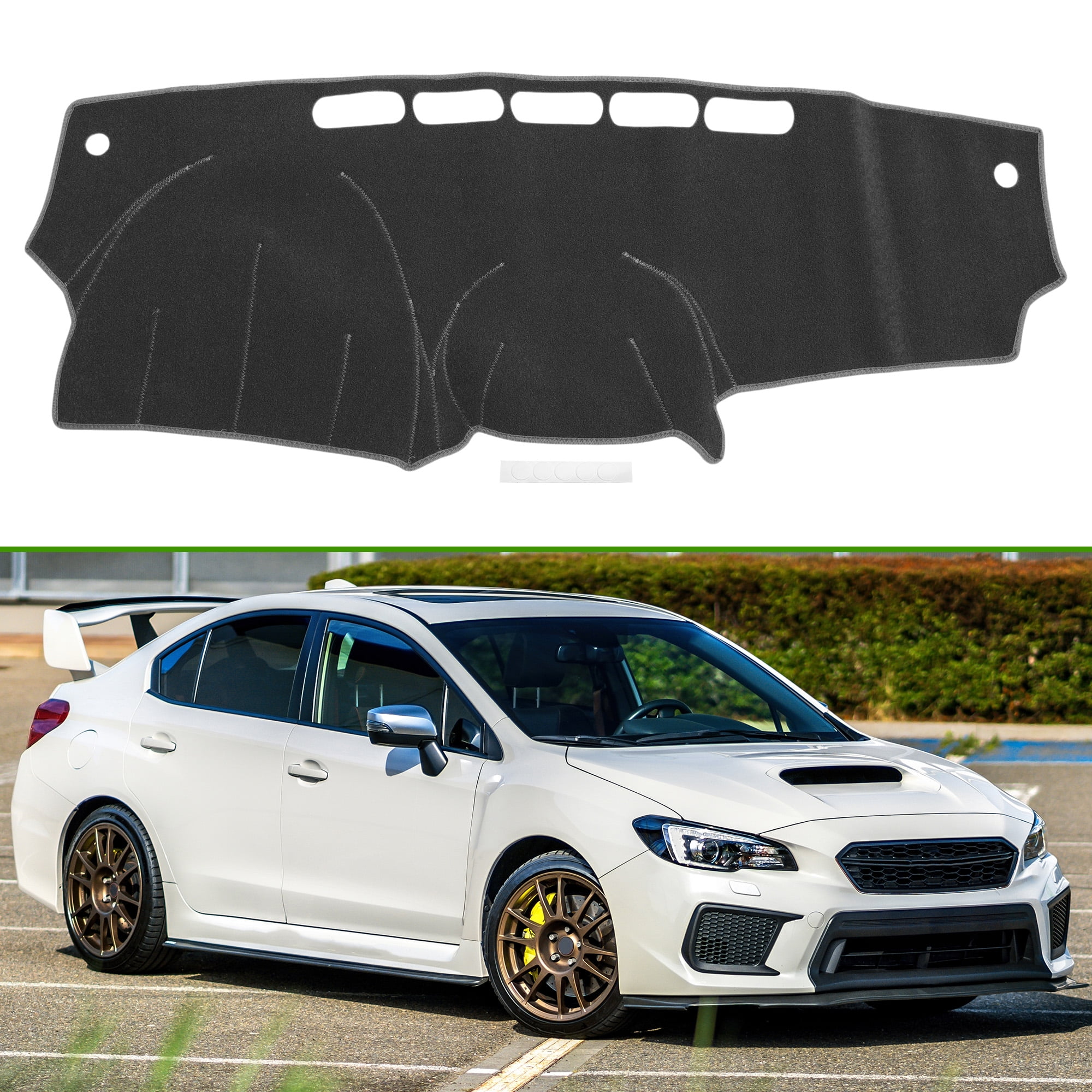 Unique Bargains Non-Slip Dash Cover for Nissan Versa 2012-2018 Black