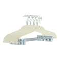 thumbnail image 1 of Unique Bargains Non-Slip Flocked Hangers with Pinch Clips 10 Packs Beige, 1 of 6